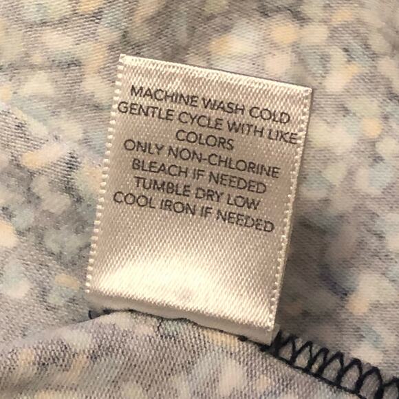 CJ Banks Blue White Yellow Confetti Polka Dot Shirt Size 3X (24/26W) - Picture 9 of 12